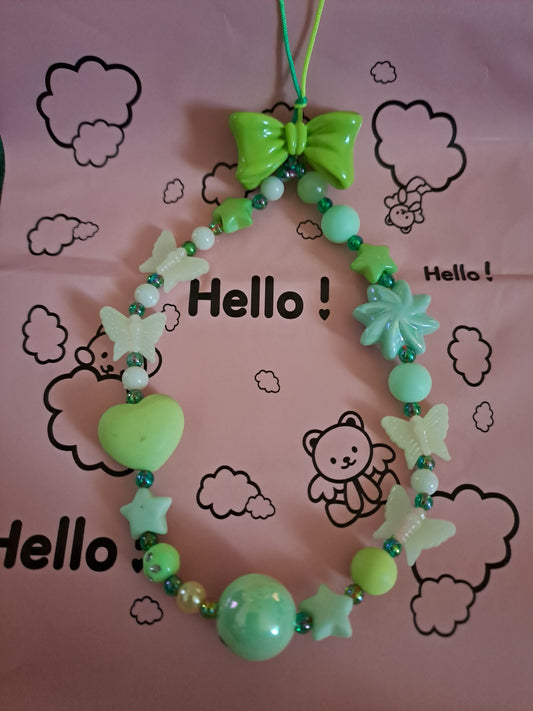 Kawaii Glow In The Dark Butterflies Mobile Phone Wrist Chain