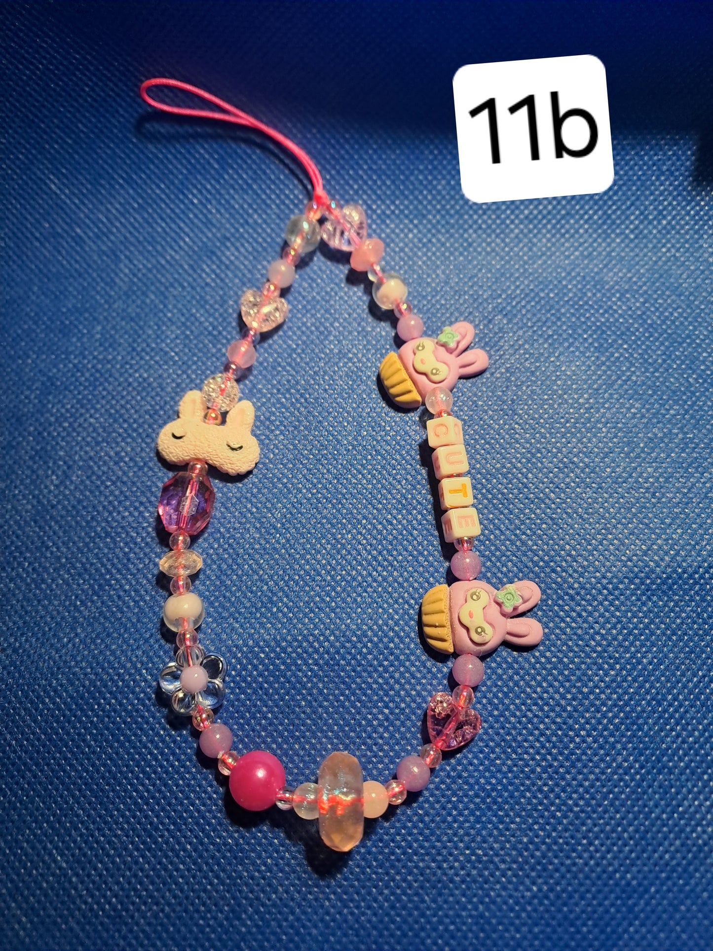 Kawaii Glow In The Dark Mobile Phone Wrist Chain Various styles handmade