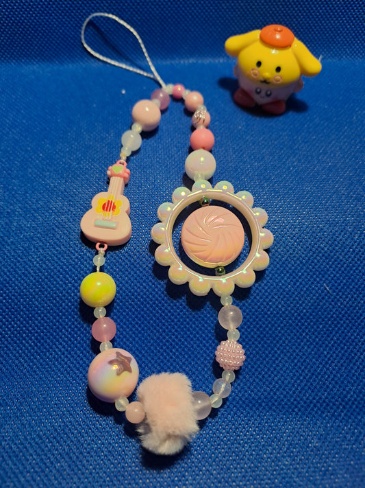 Kawaii mobile phone Glow In The Dark wrist chain